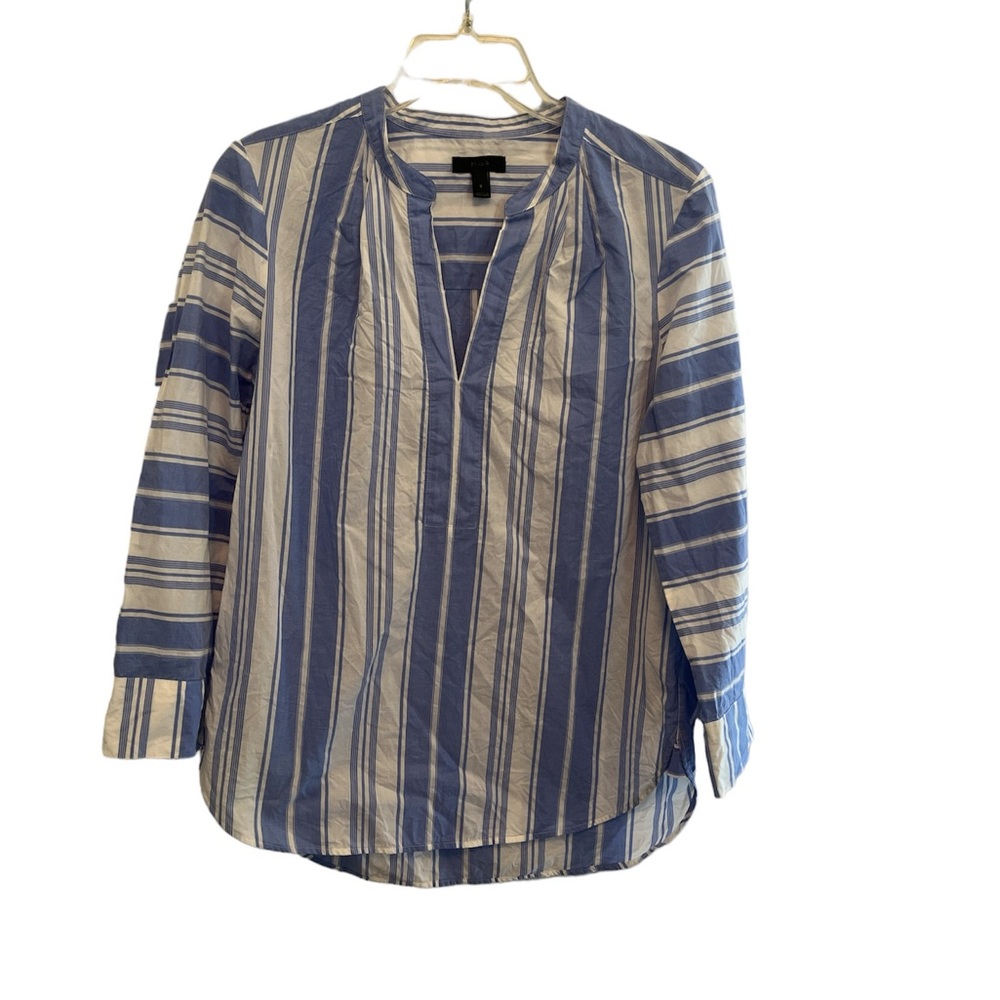 J.Crew | Striped Tunic Top Blue White size S